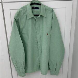 Ralph Lauren Light Mint Green Button-Down Oxford Shirt